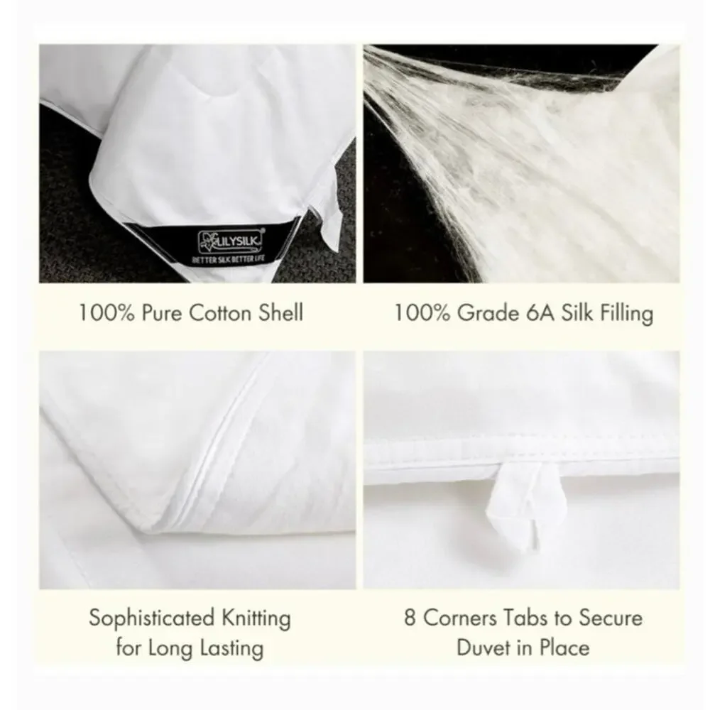 Stunning LilySilk 100% Long Strand Silk Comforter